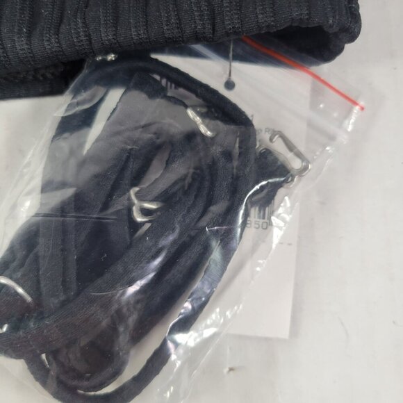 Cotton On Body Recycled Polyester Ribbed Black Bandeau Bikini Top Size Large - Picture 3 of 10